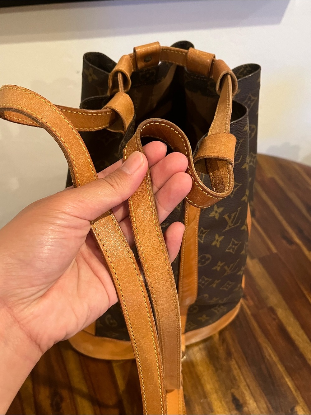 Louis Vuitton Randonnee GM Monogram Drawstring Bucket Backpack - Picture 9 of 10